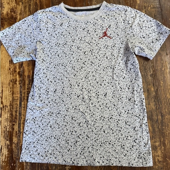 Nike Jordan Speckled T-Shirt - Gray and Black - Picture 1 of 5